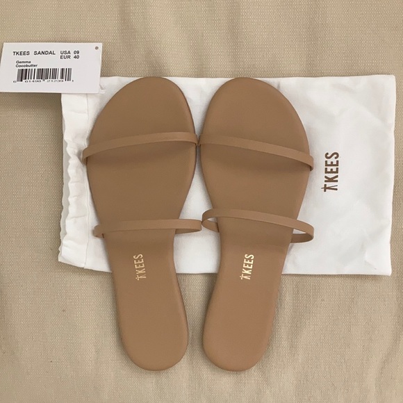 TKEES Shoes - TKEES Gemma Sandals in Cocobutter, Size 9